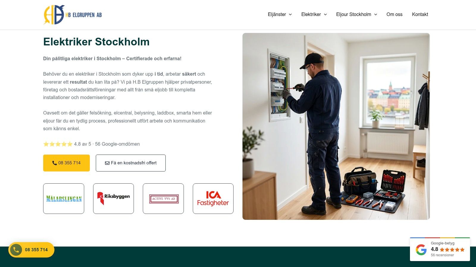 Screenshot from https://hbel.se